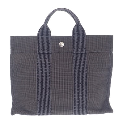 エルメス HERMES エールラインPM 101056M トートバッグ キャンバス グレー レディース メンズ【中古】【ABランク】