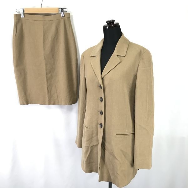 イタリア製★マックスマーラ/Max Mara★膝丈スカートスーツ【上下38/レディースM/茶/brown】総裏地/秋冬/Jackets/skirt/Set up◆cBH287