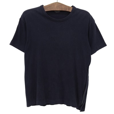コムデギャルソンオムプリュス コットン サイドジップ カットソー トップス メンズ 紺 PT-100450 98年製 ―