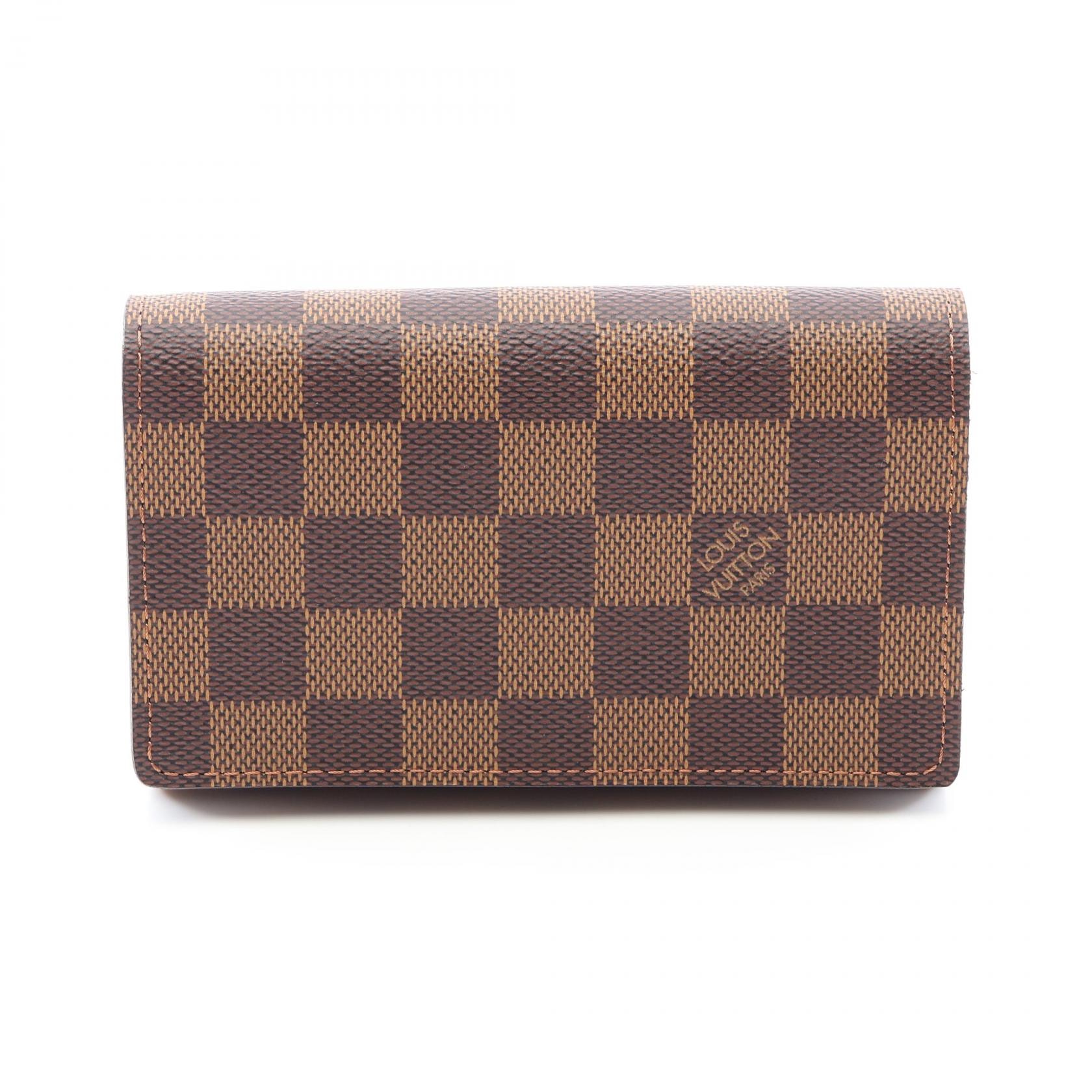 ルイ・ヴィトン LOUIS VUITTON ポルトフォイユ トレゾール ダミエエベヌ 二つ折り財布 財布 PVC レディース ブラウン系 N61736 【中古】