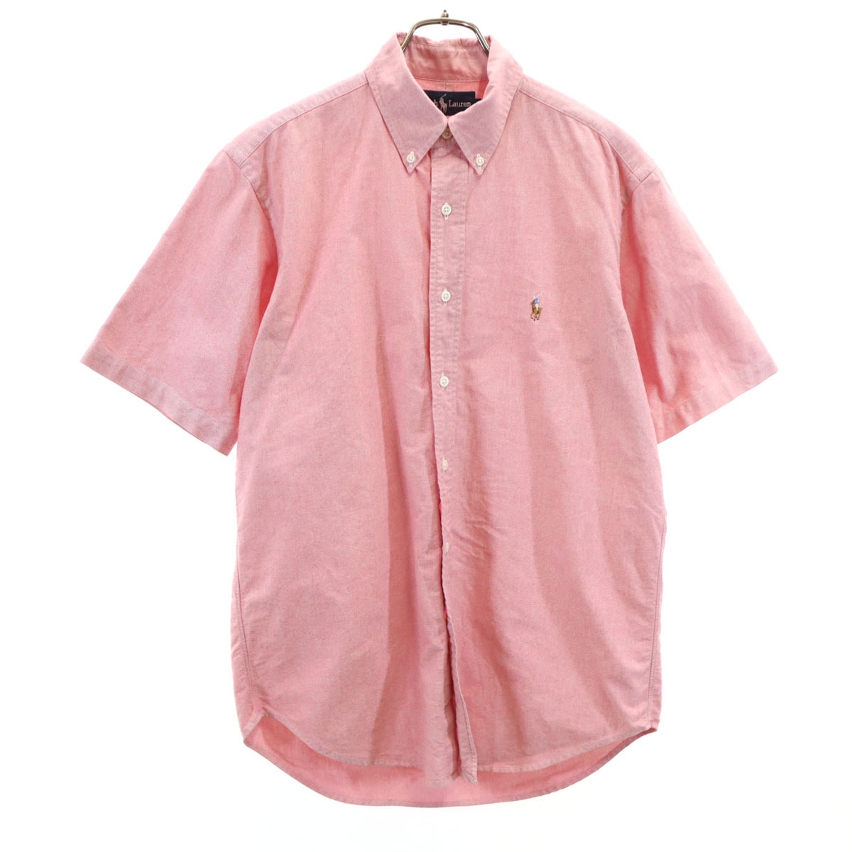 RALPH LAUREN ラルフローレン 半袖 ボタンダウンシャツ M レッド系 アクティ21