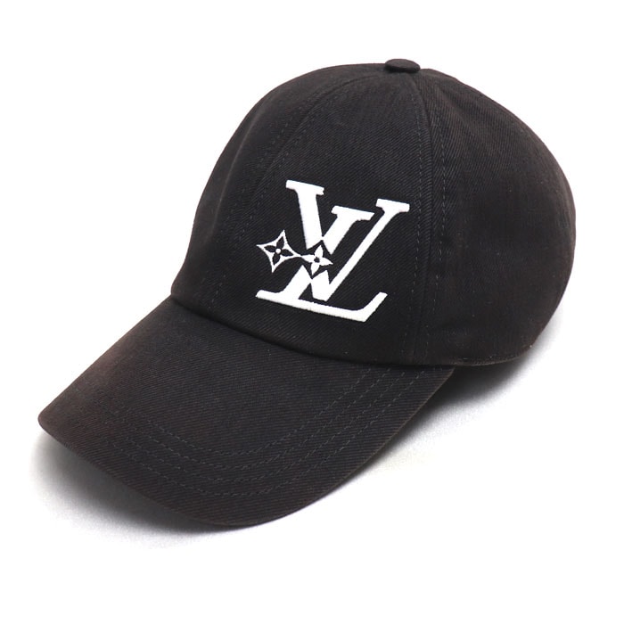 LOUIS VUITTON ルイ・ヴィトン LV スマッシュ キャップ ブラック M7608M WA2244 M ユニセックス【中古】