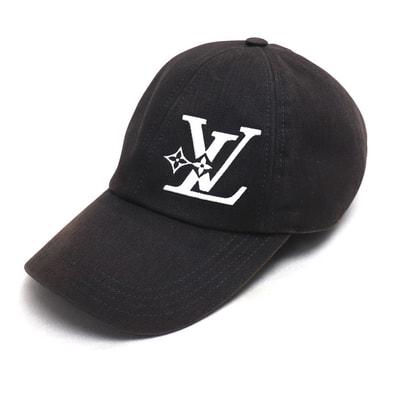 LOUIS VUITTON ルイ・ヴィトン LV スマッシュ キャップ ブラック M7608M WA2244 M ユニセックス【中古】