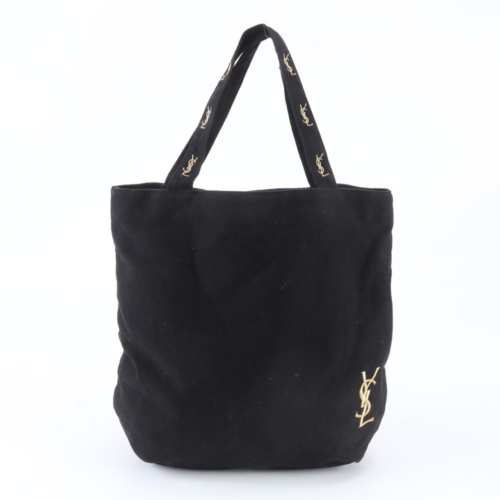 ■極美品 イヴ サンローラン YSL ロゴ 刺繍トート バッグ
