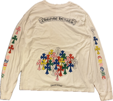 Chrome Hearts Cemetery Cross L/S T-Shirt "White/Multicolor"