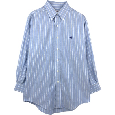 古着 ブルックスブラザーズ Brooks Brothers 346 長袖 ボタンダウンストライプシャツ メンズM相当/eaa666484