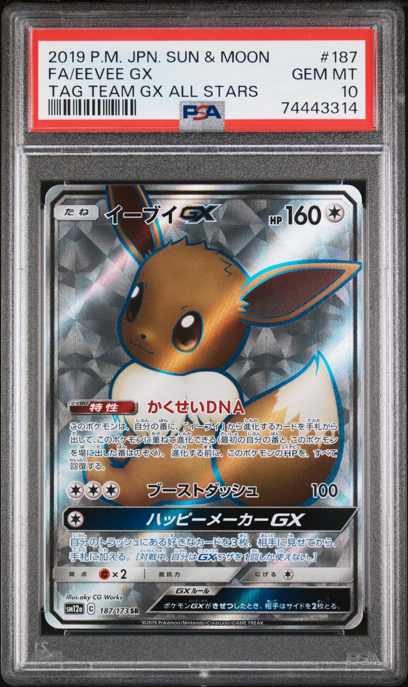 イーブイGX SR[SM12a 187/173](ハイクラスパック「TAG TEAM GX タッグ