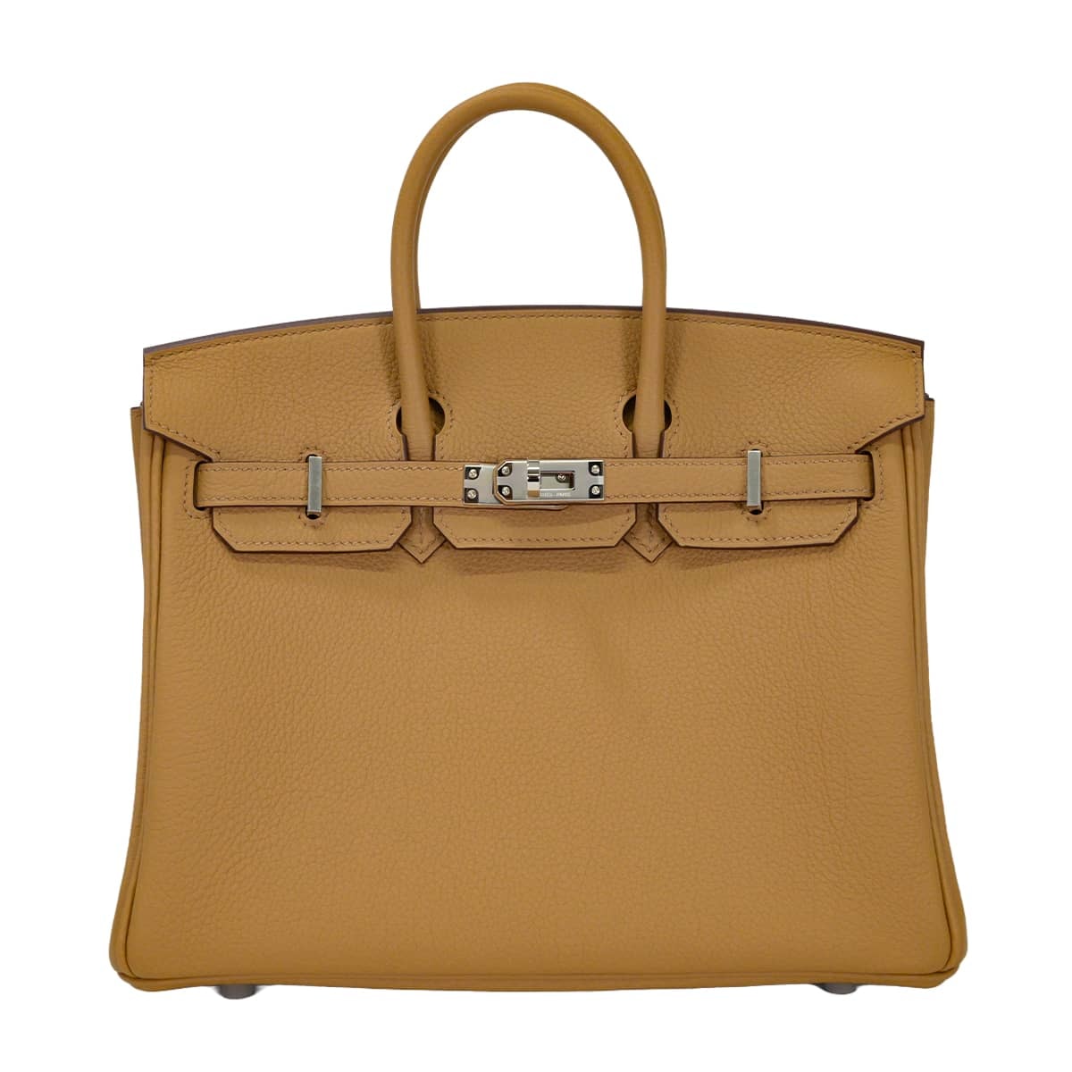 HERMES エルメス ハンドバッグ バーキン25 ビスケット (ビスキュイ) トゴ シルバー金具 G刻印 新品