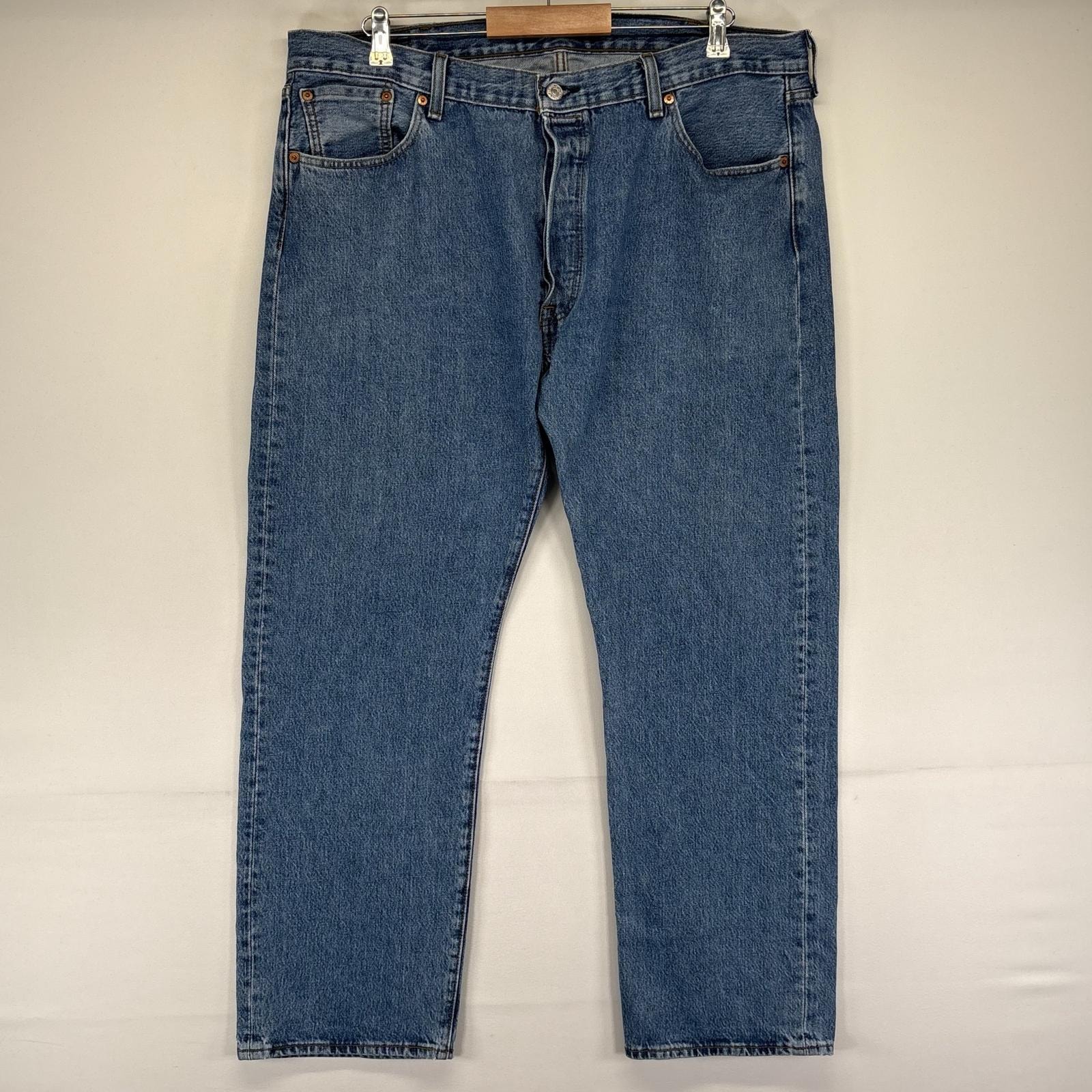 古着 リーバイス Levi's デニム パンツ 501 ボタンフライ 5ポケット ストレート ジーパン 大きいサイズ w40 L30  ブルー系 メンズ