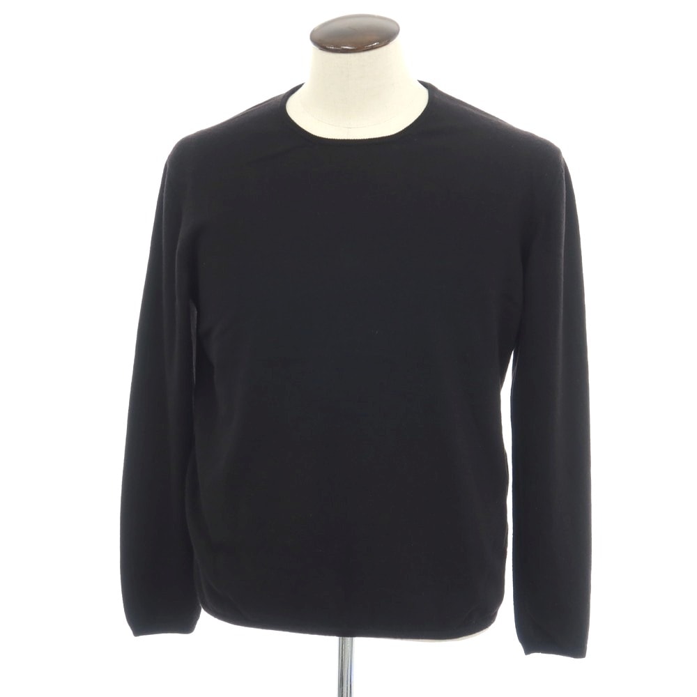 【中古】クルチアーニ CRUCIANI ウール クルーネック プルオーバーニット ブラック【サイズ52】【メンズ】