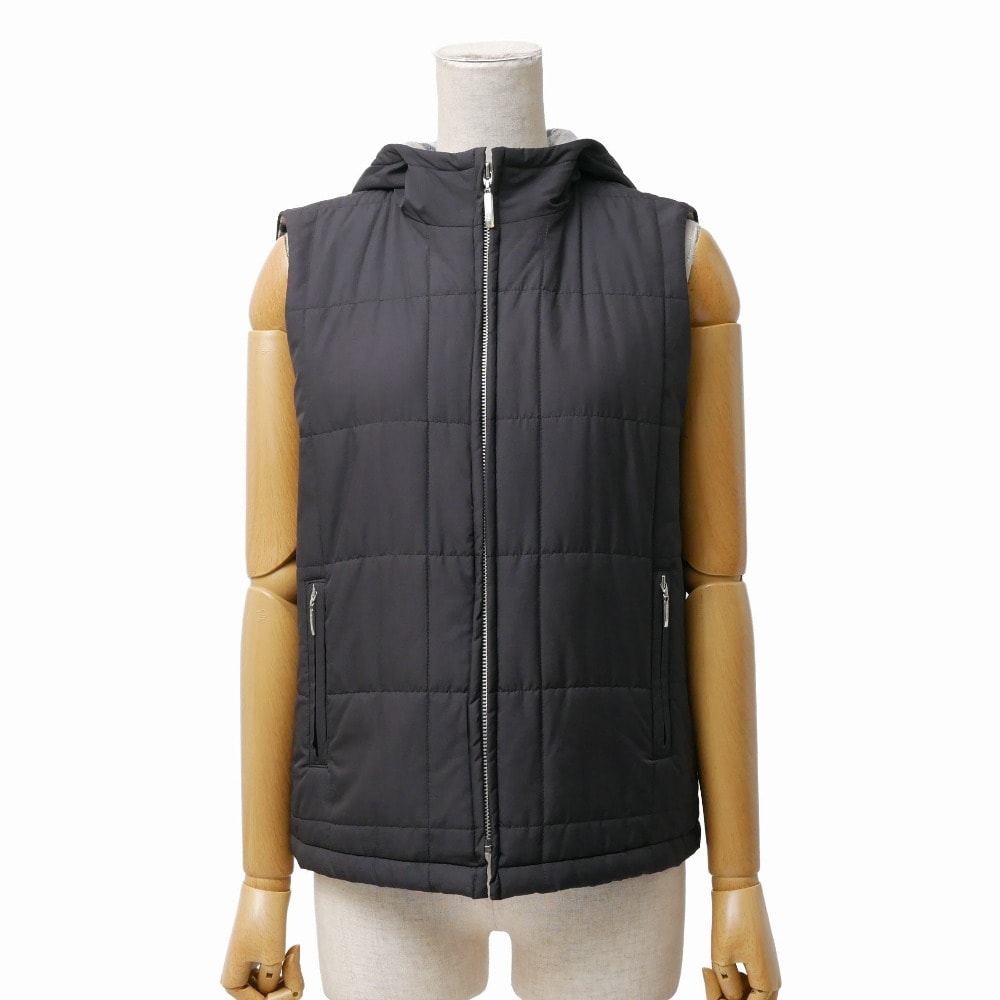 BURBERRY バーバリー ベスト サイズ7 中綿キルティング 裏チェック柄 フード ブランド古着【中古】20260407/RA8886