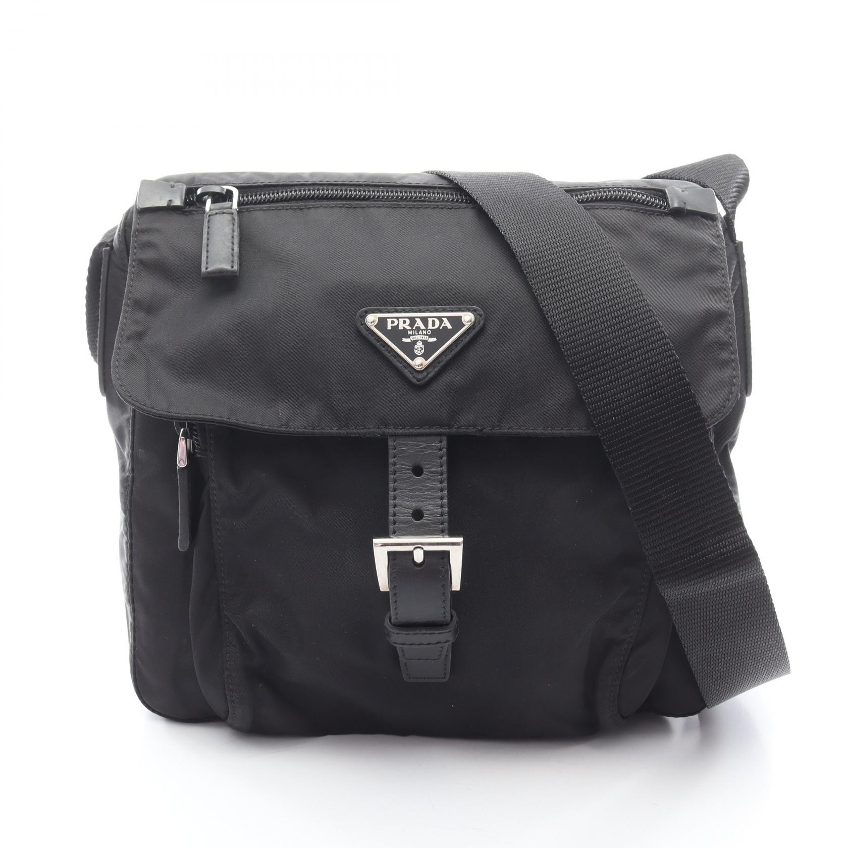 プラダ PRADA VELA ショルダーバッグ バッグ ナイロン レザー レディース ブラック系 BT8994 【中古】