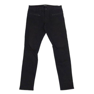 UNDERCOVER アンダーカバー デニムパンツ 18SS UCU4501-1 ダメージ加工 ヒザヤブレ ジップ ストレッチ スキニー デニムパンツ ブラック系 2【中古】