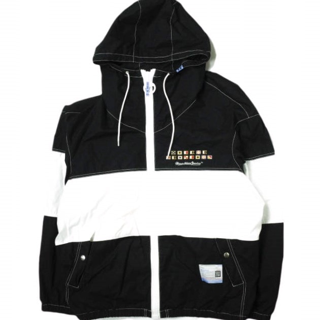 MAISON MIHARA YASUHIRO メゾン ミハラヤスヒロ 23AW Color Blocked Sports Jacket カラーブロックスポーツジャケット A11BL062 48 Black オーバーサイズ アウター mc68625