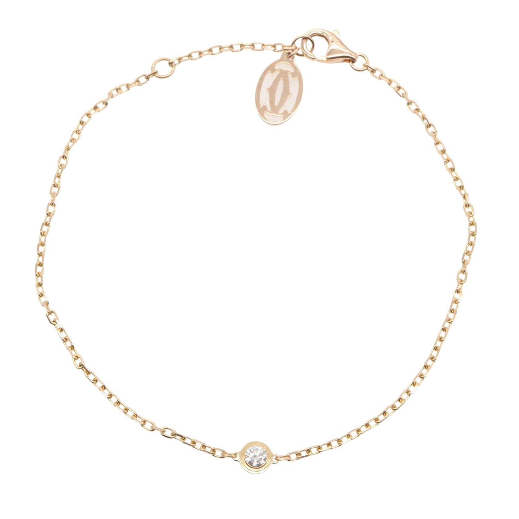 カルティエ CARTIER ダムールダイヤ ブレスレット ブレスレット アクセサリー K18PG(ピンクゴールド) ダイヤモンド レディース ゴールド系 / クリア系 【中古】