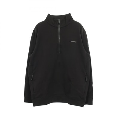 モンクレール MONCLER ハーフジップ ハイネック スウェット 衣料品 トップス コットン メンズ ブラック系 【中古】