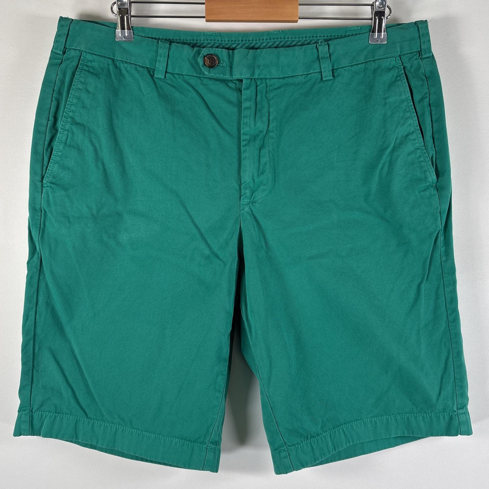 古着 ブルックスブラザーズ Brooks Brothers ショートパンツ チノパン カラーパンツ 大きいサイズ チノショーツ w38  グリーン 無地 メンズ