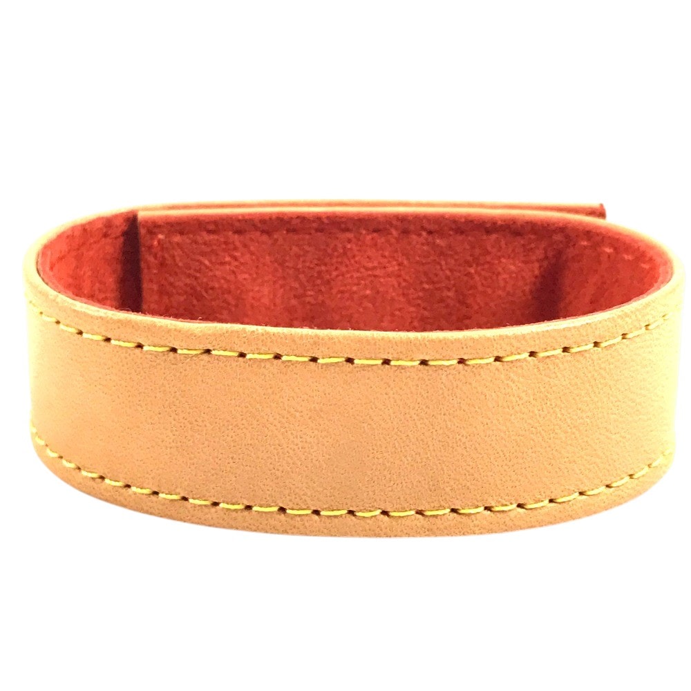 ルイヴィトン LOUIS VUITTON JAPAN 2010 限定 アクセサリー バングル 非売品 ノベルティ ブレスレット ヌメ革 ベージュ
