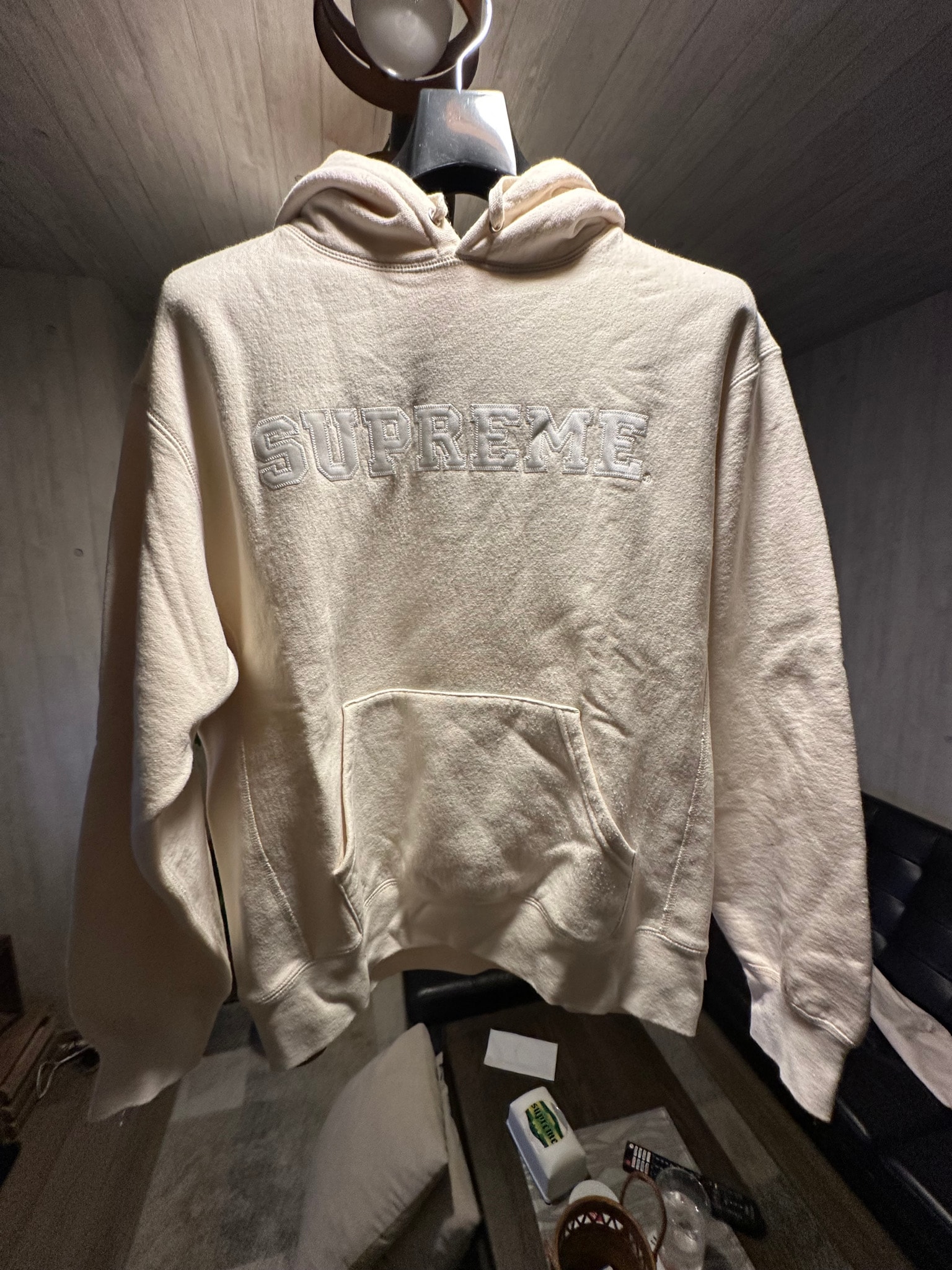 supreme スエットパーカー ナチュラル