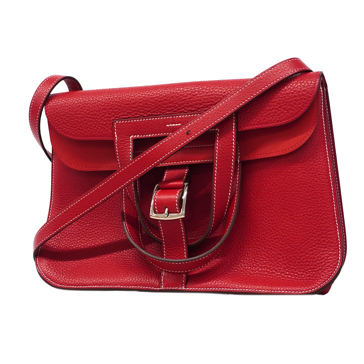 ★SALE【6fa1800】エルメス ハンドバッグ アルザン31 トリヨンクレマンス ルージュカザック シルバー金具 A刻印 2wayバッグ【中古】レディース
