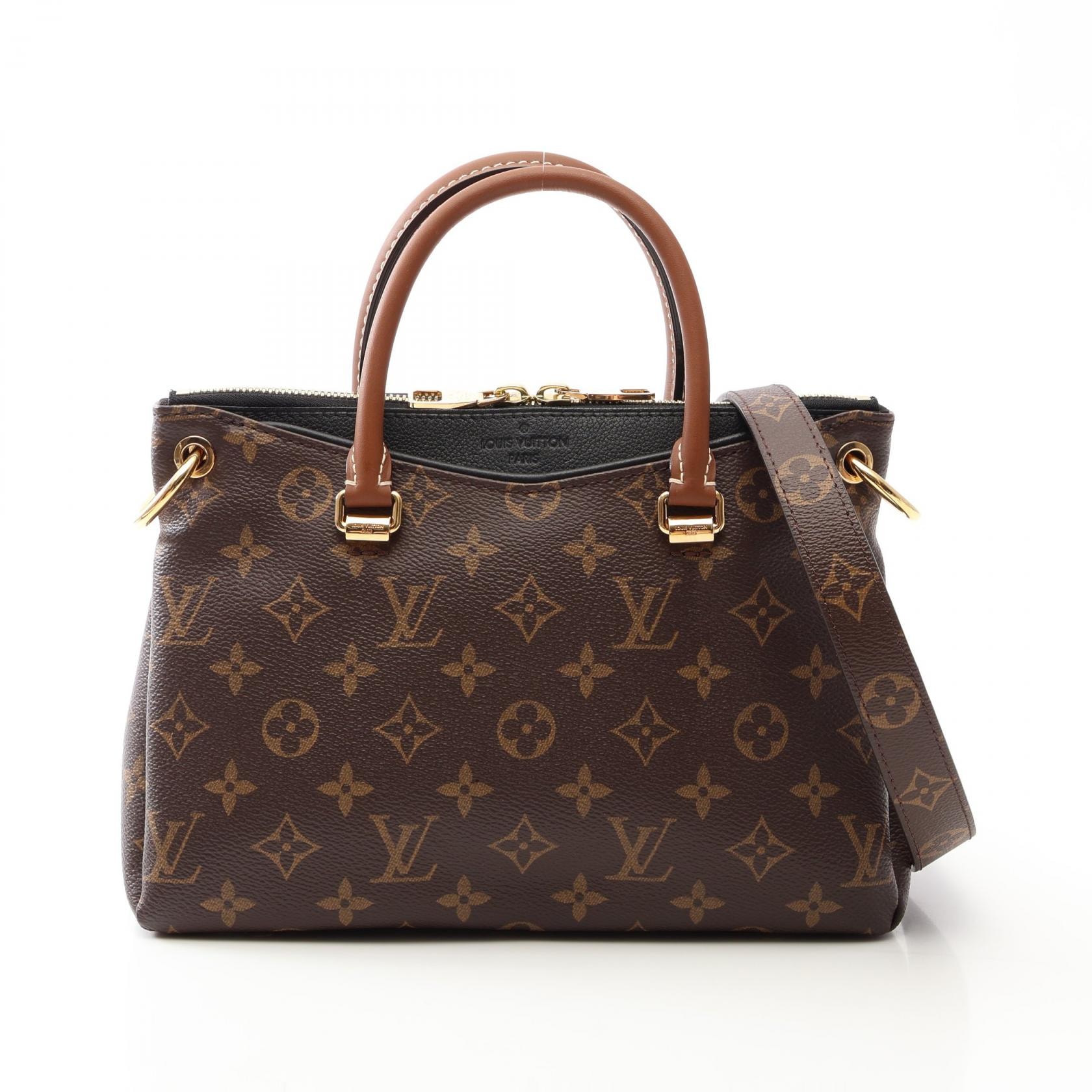 ルイ・ヴィトン LOUIS VUITTON パラスBB 2WAY ハンドバッグ バッグ PVCコーティングキャンバス レザー モノグラム ノワール レディース ブラウン系 / ブラック系 M41218 【中古】