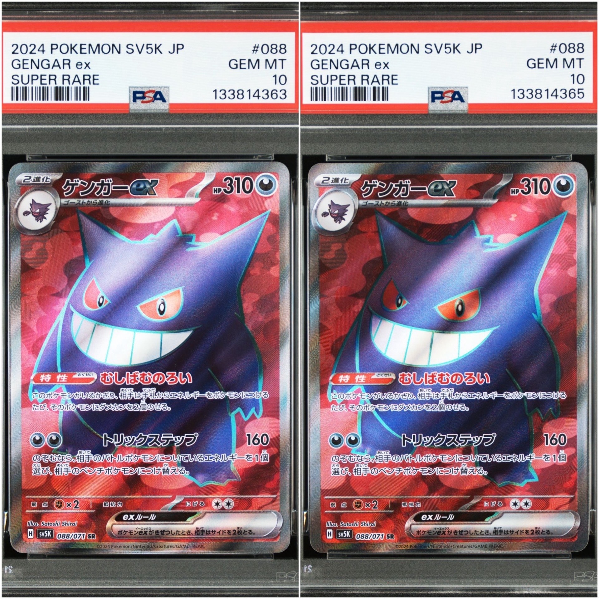 PSA10】ゲンガーex SR [SV5K 088/071](拡張パック「ワイルドフォース