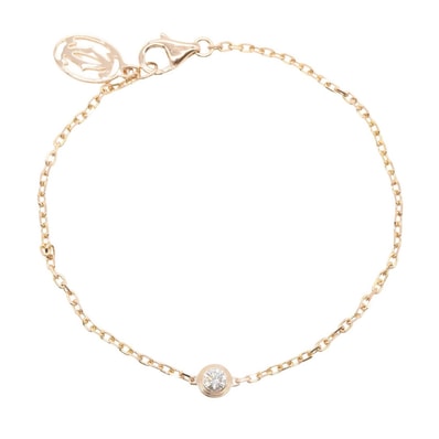カルティエ CARTIER ダムール SM ブレスレット ブレスレット アクセサリー K18PG(ピンクゴールド) ダイヤモンド レディース ゴールド系 / クリア系 【中古】