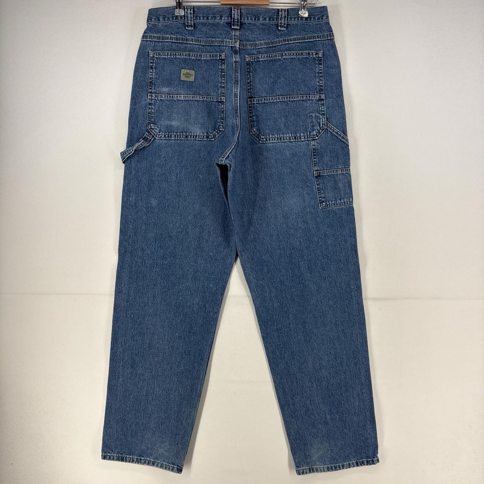 古着 リー Lee デニム パンツ ペインターパンツ ジップ ワンポイントロゴ w36 L36  ブルー メンズ