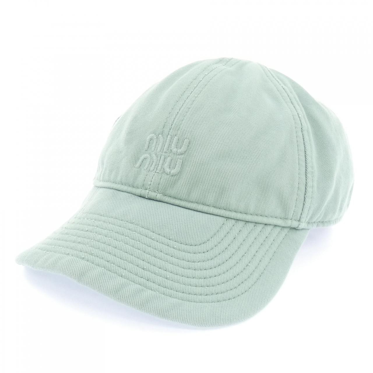 ミュウミュウ MIU MIU ドリルベースボール MIU MIUロゴ 5HC370 2CR2 CAP