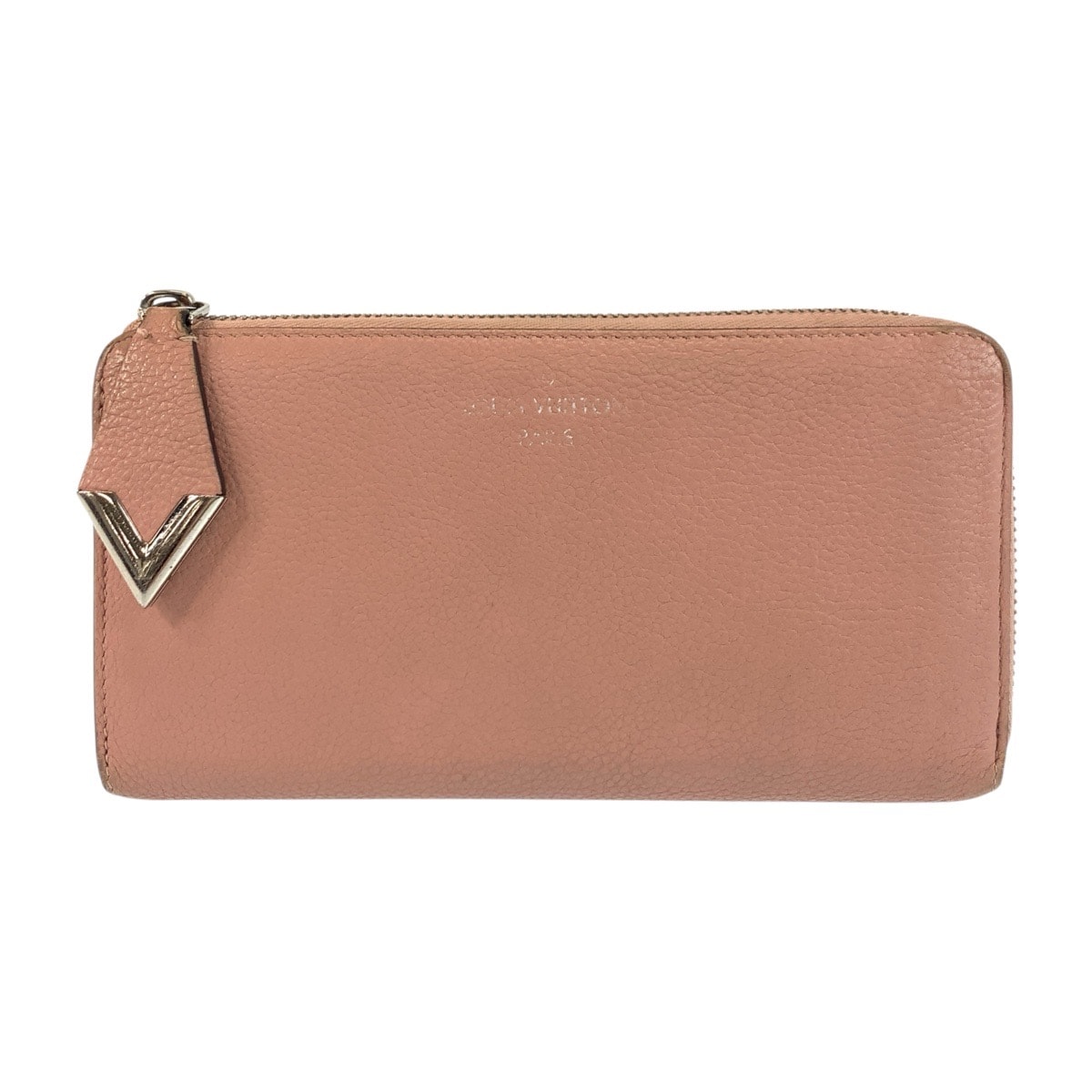 LOUIS VUITTON ルイヴィトン ポルトフォイユ コメット マグノリア ピンク グレージュ シルバー金具 レザー 長財布 ロングウォレット 604353 【中古】