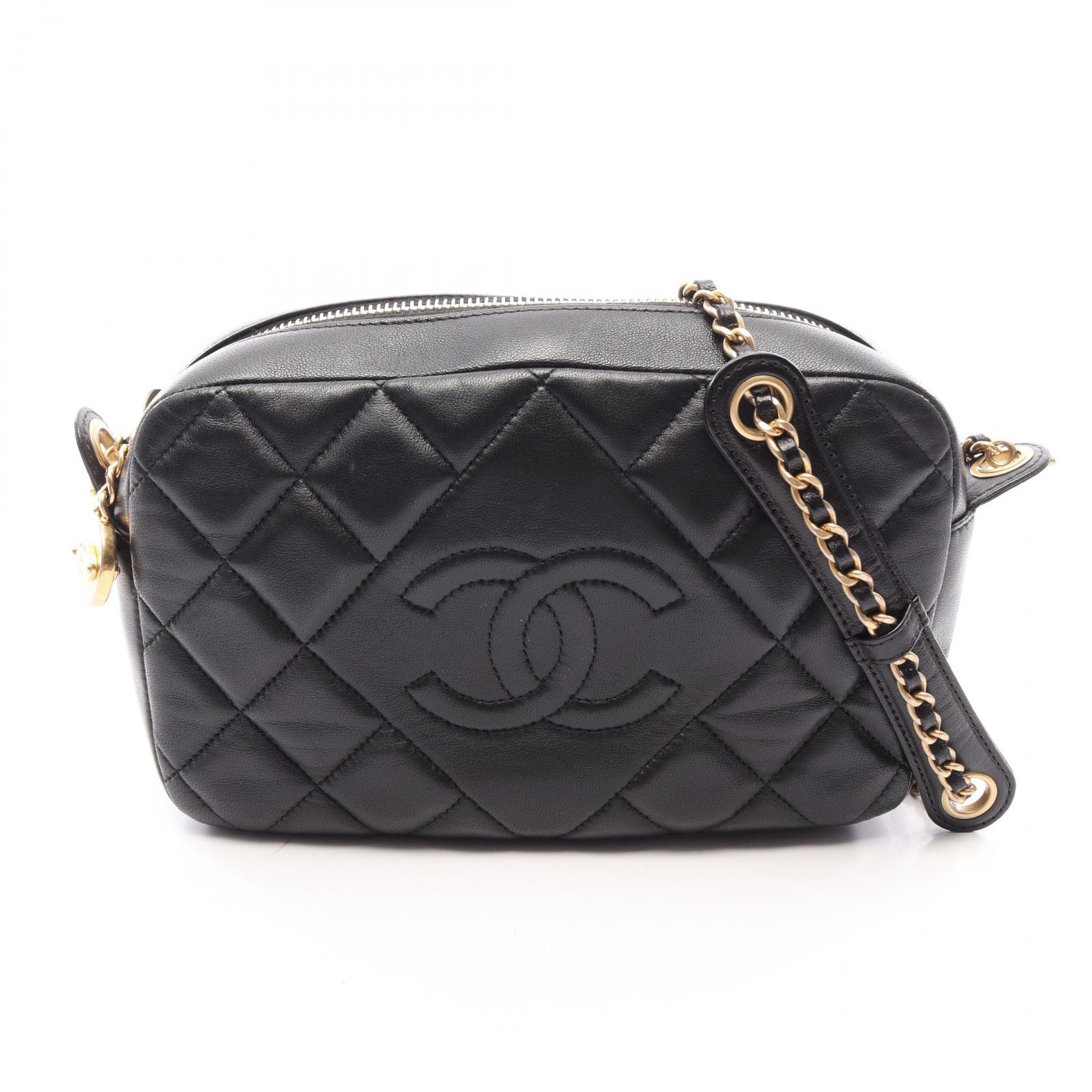 シャネル CHANEL マトラッセ ショルダーバッグ バッグ ラムスキン(羊革) レディース ブラック系 【中古】