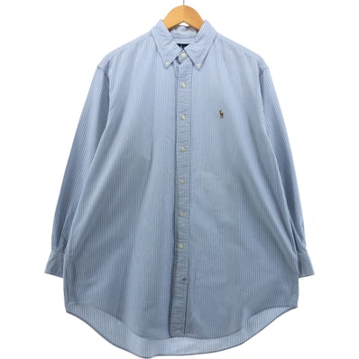 古着 ラルフローレン Ralph Lauren 長袖 ボタンダウンストライプシャツ メンズL相当/eaa561509