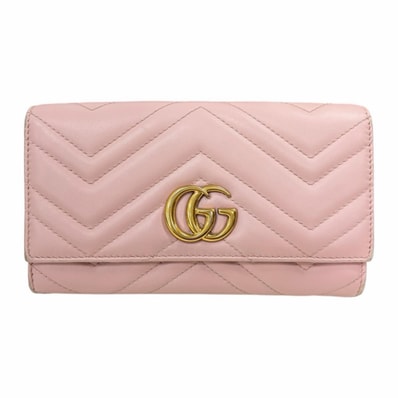 グッチ コンチネンタルウォレット GGマーモント 長財布 レザー 443436 レディース GUCCI 中古