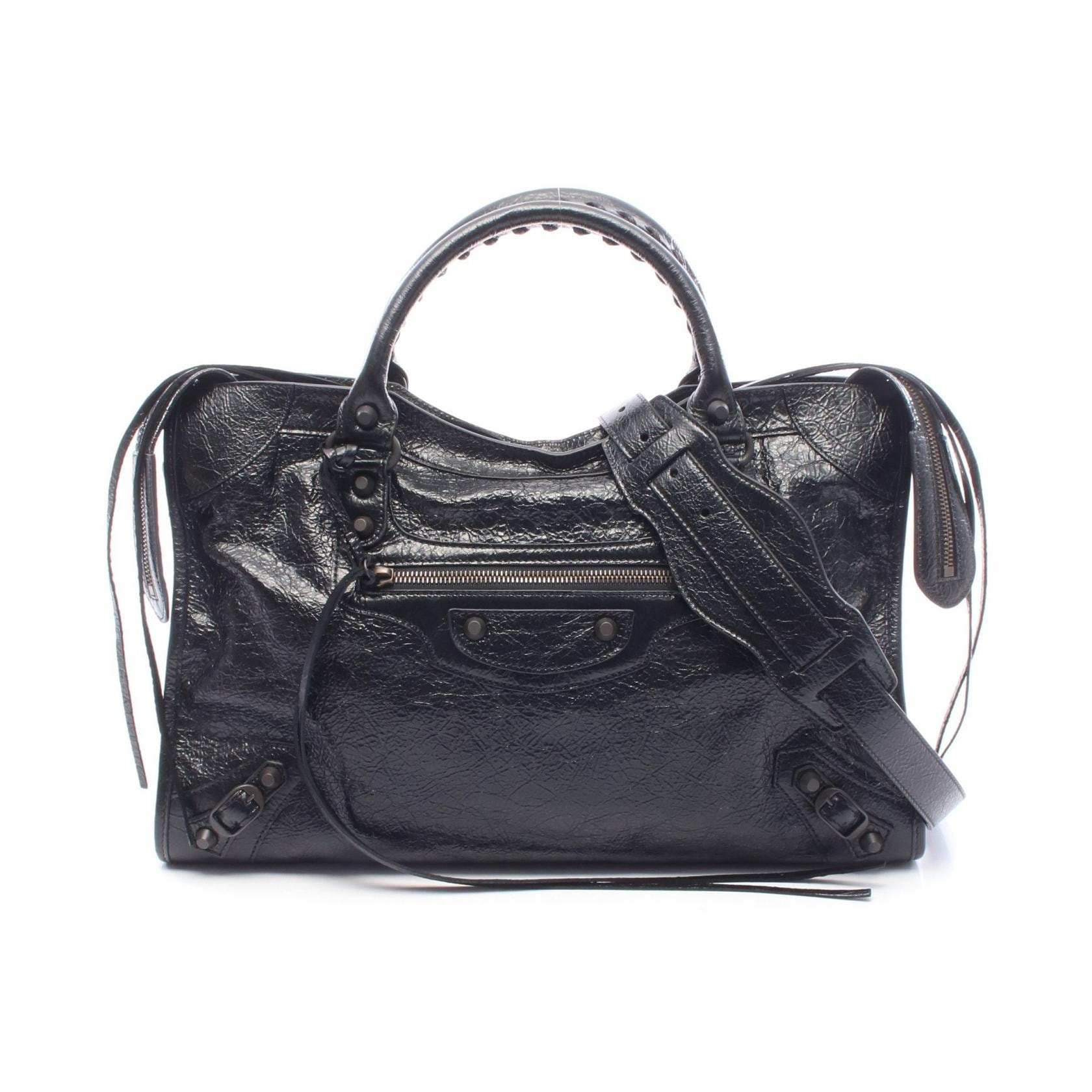 バレンシアガ BALENCIAGA Le City ル シティ ミディアム トートバッグ バッグ レザー レディース ブラック系 8657602ACFH1000 【新品】