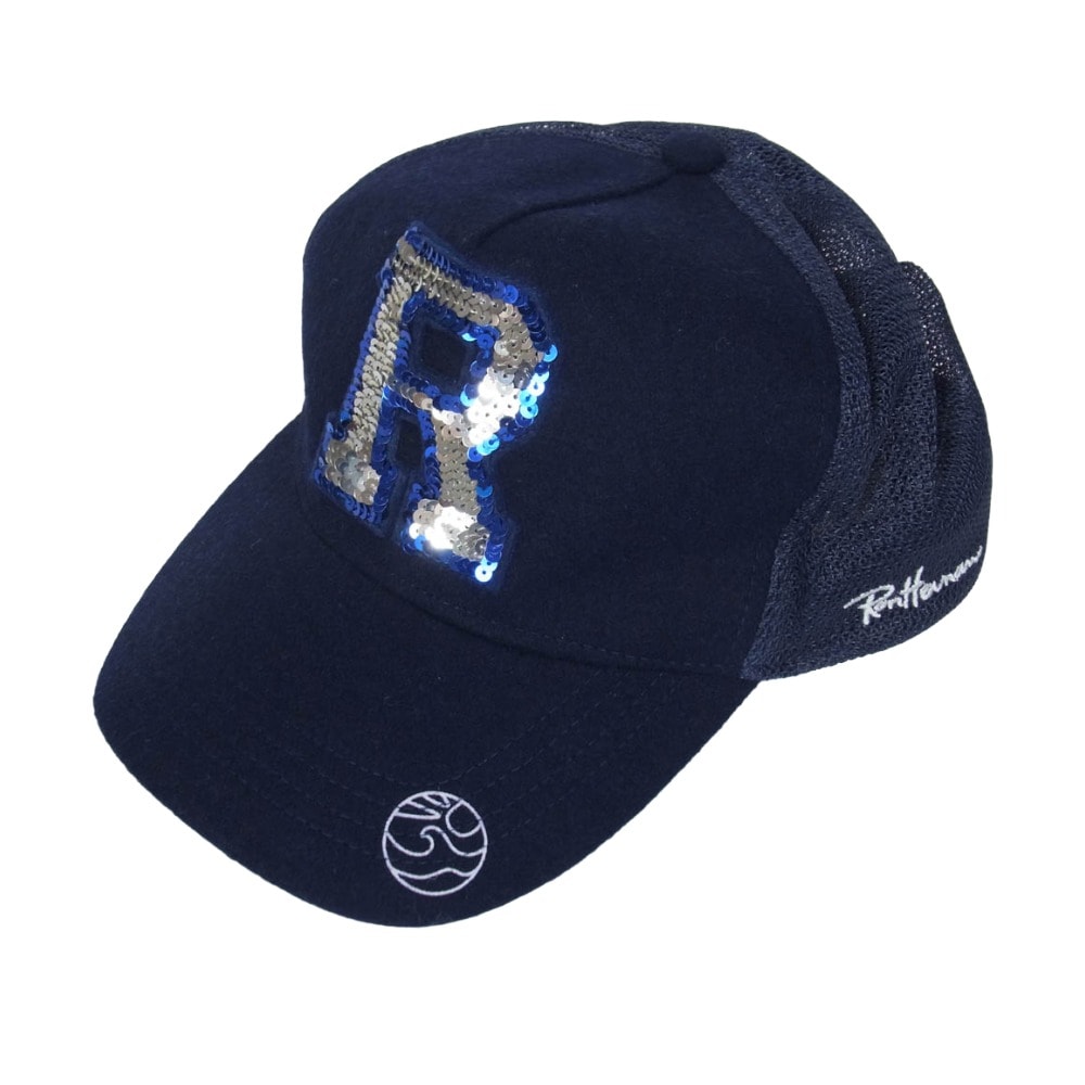 Ron Herman ロンハーマン キャップ × YOSHINORI KOTAKE ヨシノリコタケ スパンコール メッシュ キャップ 帽子 ダークネイビー系【中古】