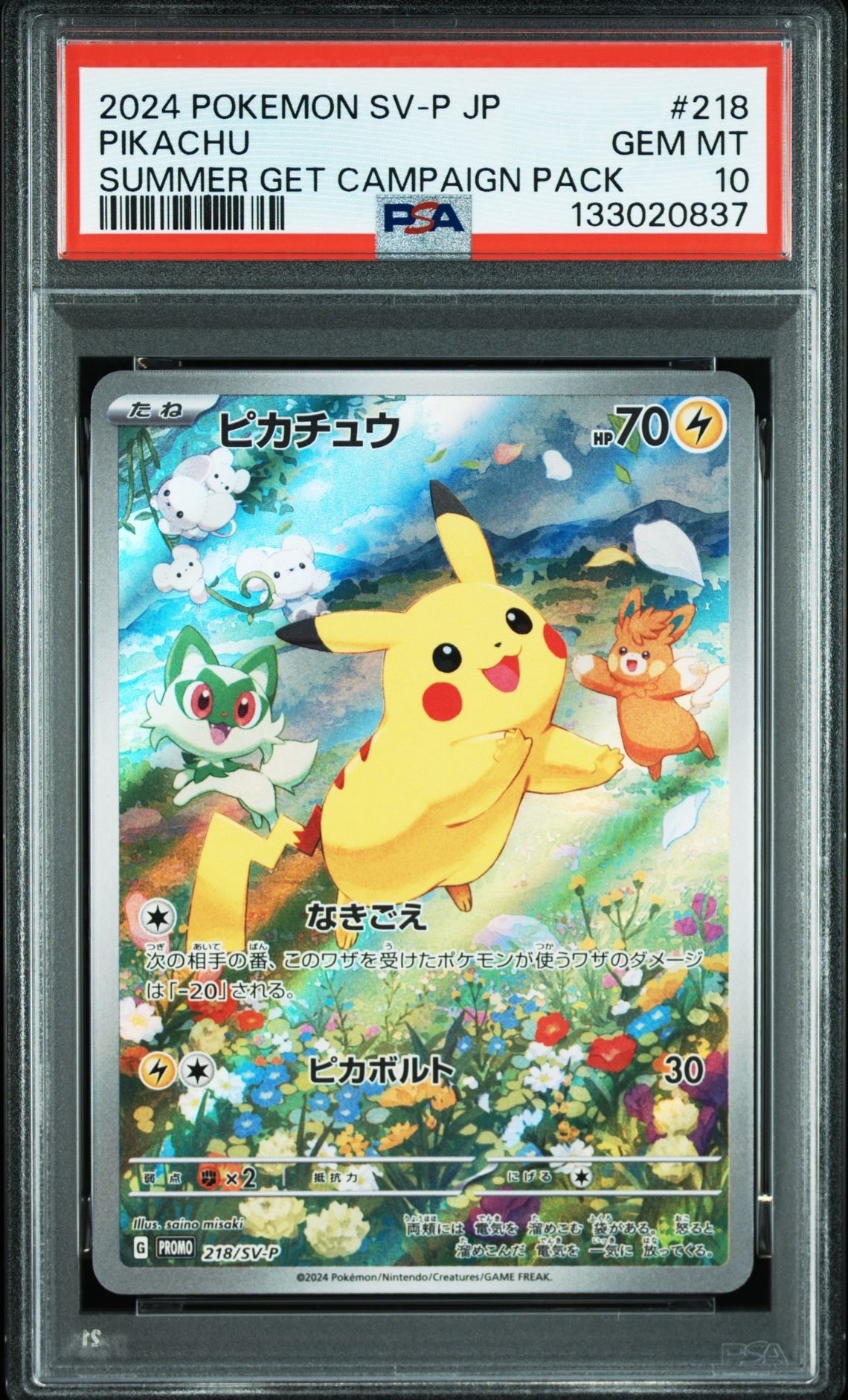 ピカチュウ P [SV-P 218](プロモカードパック「ポケカの夏がキタ!プロモカードGetキャンペーン!」)