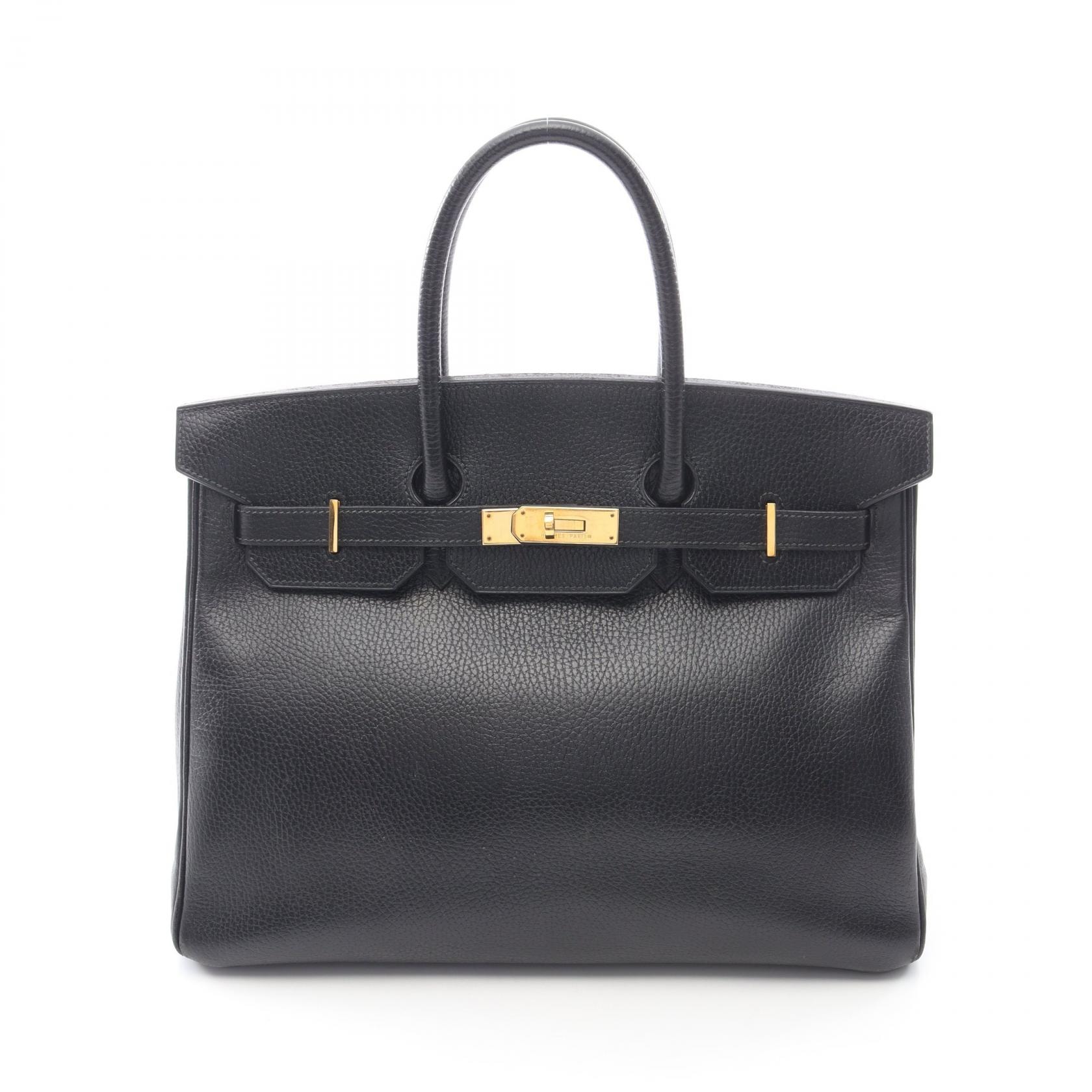 エルメス HERMES バーキン35 ハンドバッグ バッグ レザー アルデンヌ アルデンヌ ブラック(エルメス) ○W刻印(1993年製造) レディース ブラック系 【中古】
