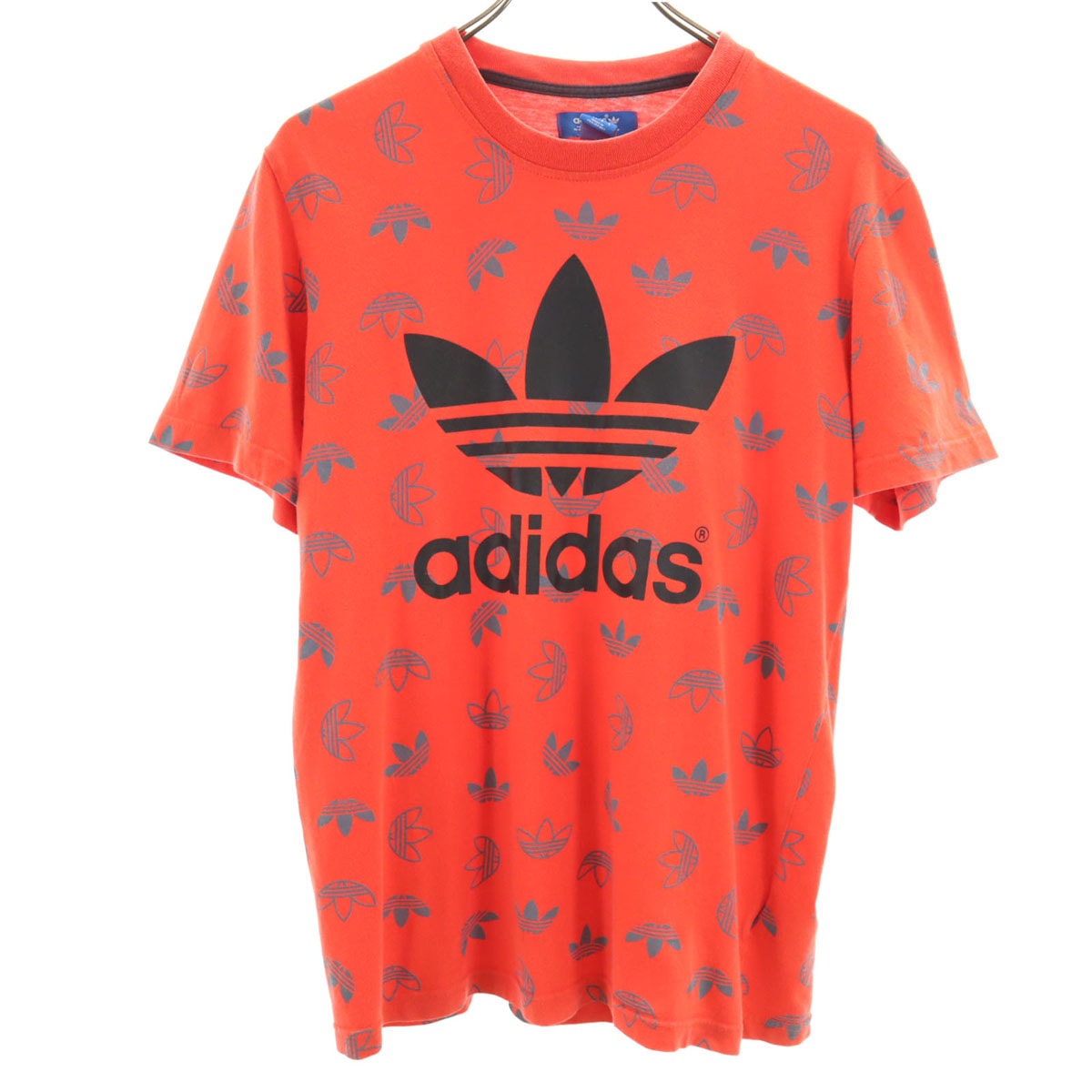 adidas Originals アディダスオリジナルス トレフォイルロゴ 半袖 Tシャツ M 朱色