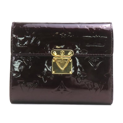 ルイ ヴィトン LOUIS VUITTON 三つ折り財布 モノグラム ヴェルニ ポルトフォイユ コアラ モノグラムヴェルニ アマラント ゴールド レディース M93520【中古】 e61521
