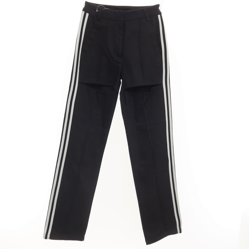 【中古】アディダス adidas × KSENIASCHNAIDER 2023年秋冬 コットン ラインパンツ ブラック【サイズS】【レディース】