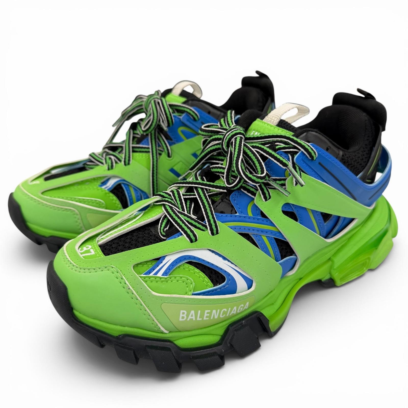 美品 バレンシアガ スニーカー TRACK TRAINERS グリーン 24.5
