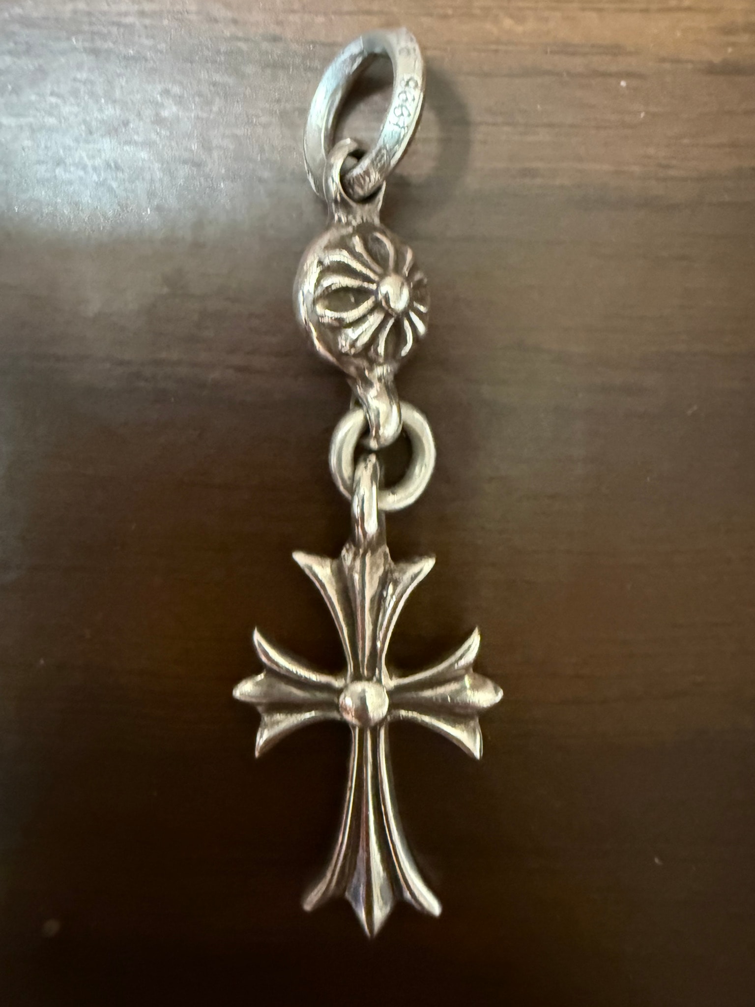 Chrome Hearts 1 Ball Tiny CH Cross Charm "Silver"
