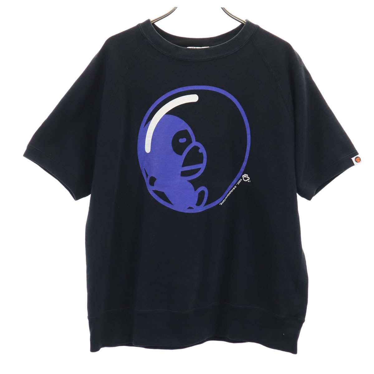 A BATHING APE アベイシングエイプ 日本製 ベイビーマイロ 半袖 スウェット S ブラック