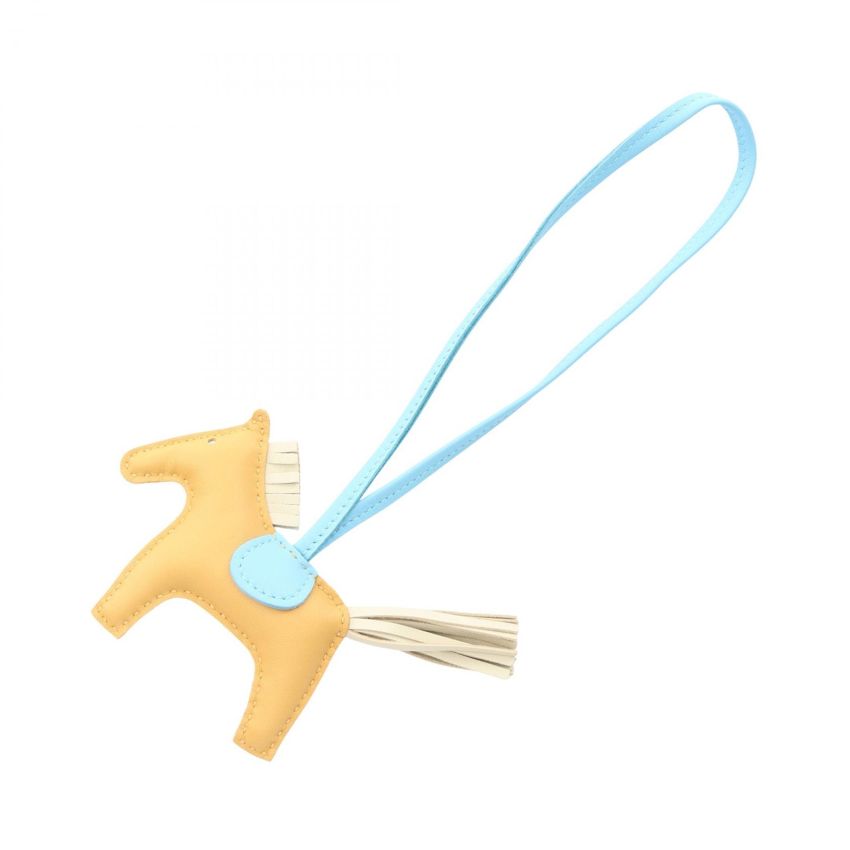 エルメス HERMES ロデオPM パイユ セレステ クレ チャーム アクセサリー アニョーミロ アニョーミロ ベージュ K刻印(2025年製造) レディース ベージュ系 / ブルー系 / アイボリー系 【中古】