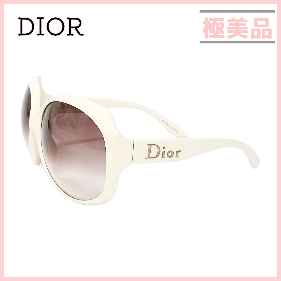 クリスチャンディオール サングラス GLOSSY1 アイボリー ブラウン グラデ