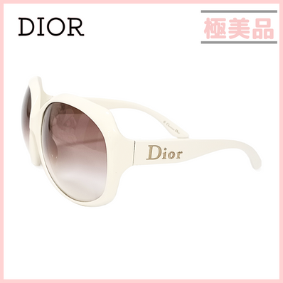 クリスチャンディオール サングラス GLOSSY1 アイボリー ブラウン グラデ