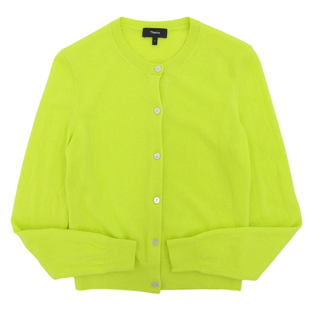 セオリー カシミヤ CN LS CARDI カーディガン トップス レディース グリーン S 24年 S