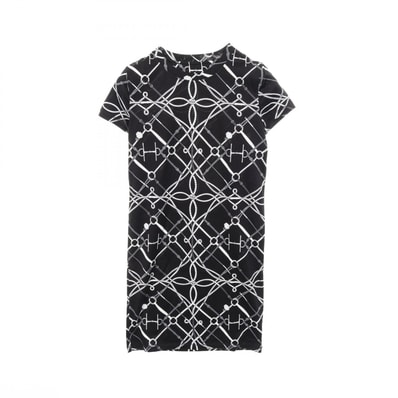 エルメス HERMES PARCOURS SANS FAUTE Tシャツ ワンピース 衣料品 トップス コットン レディース ブラック系 / グレー系 【中古】