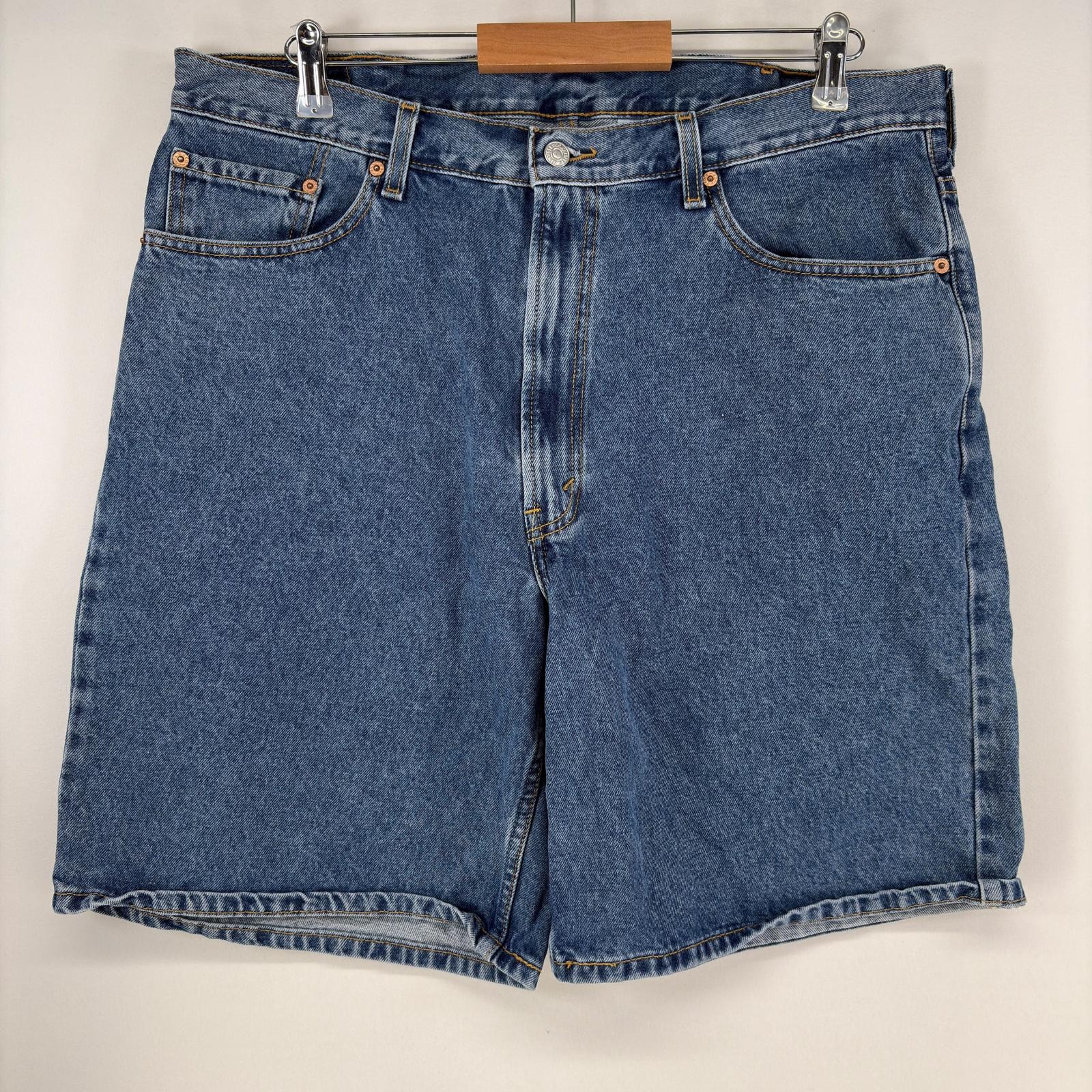 古着 リーバイス Levi's デニム ショートパンツ 5ポケット テーパード 550 ハーフパンツ ジーパン 大きいサイズ w40 ブルー メンズ