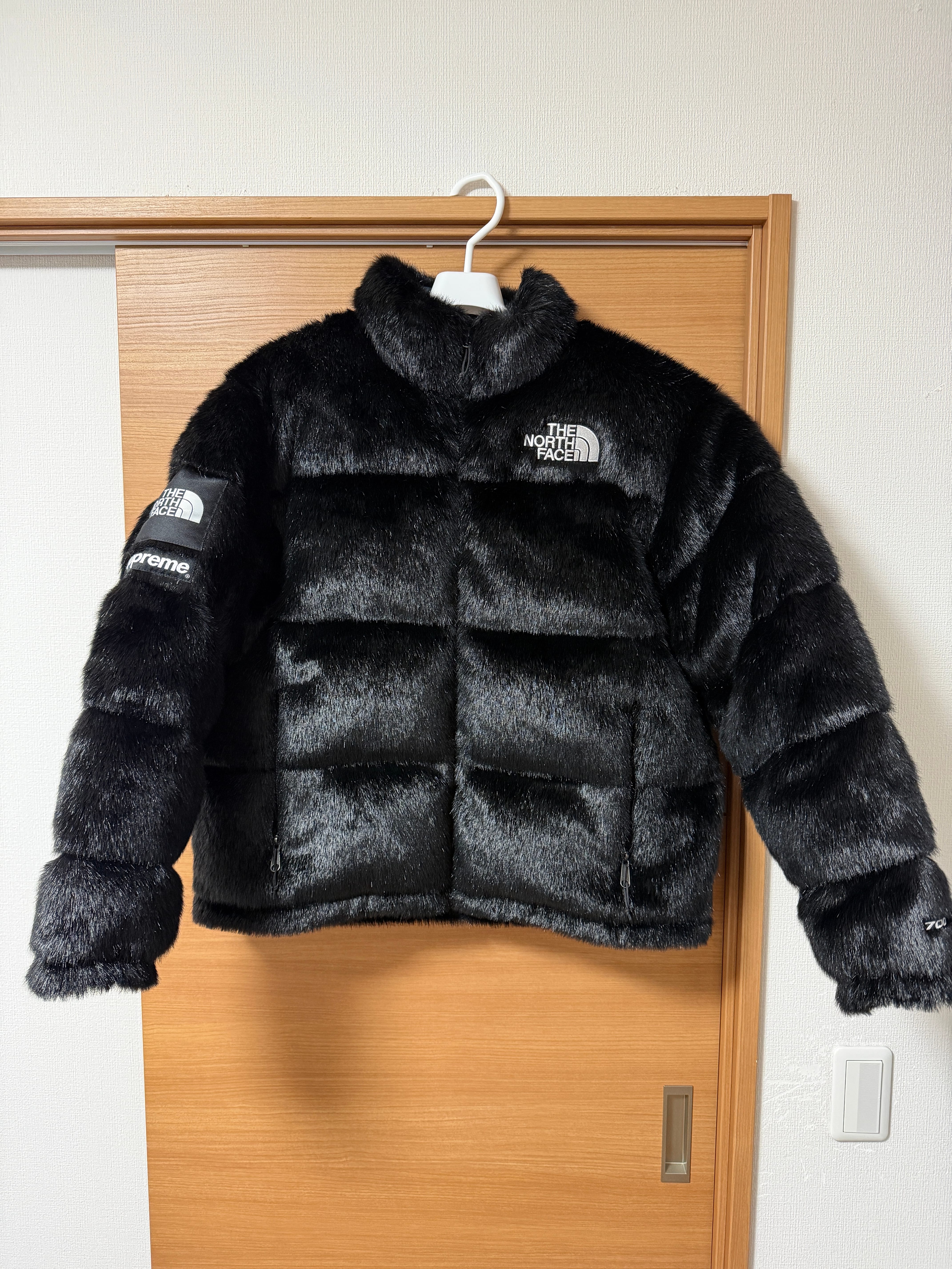 Supreme x The North Face Faux Fur Nuptse Jacket "Black"
